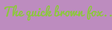 Image with Font Color 8DC63F and Background Color BD8CBF